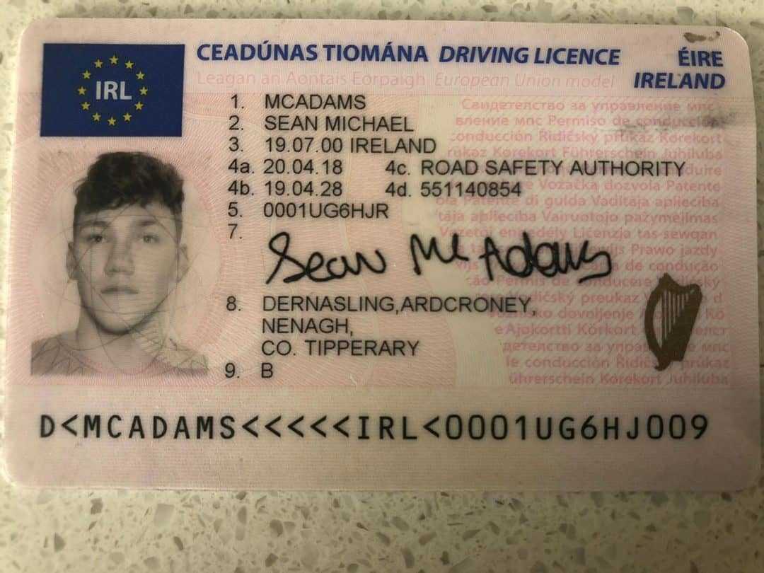 Irish Driver's license